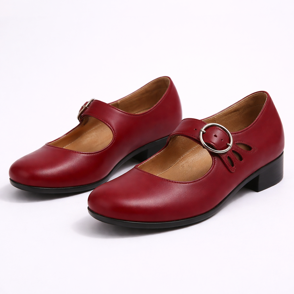 Classiche scarpe Mary Jane con tacco basso