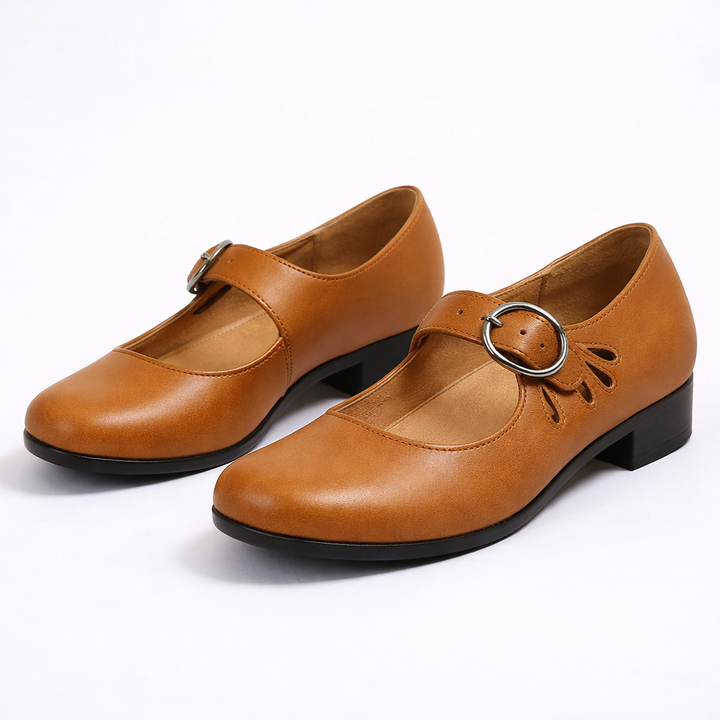 Classiche scarpe Mary Jane con tacco basso