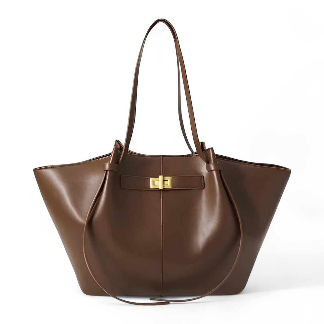 Grande borsa tote con chiusura girevole