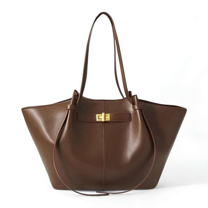 Grande borsa tote con chiusura girevole