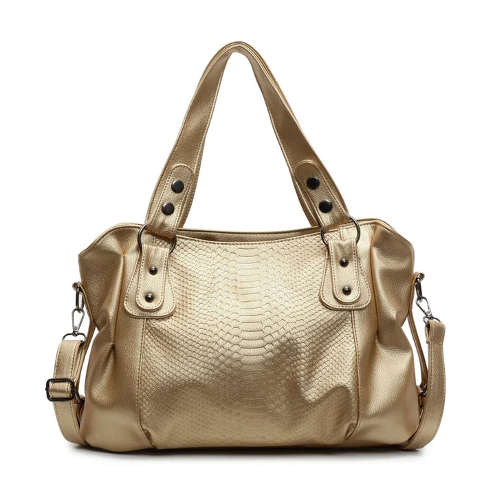 Borsa tote liscia con texture