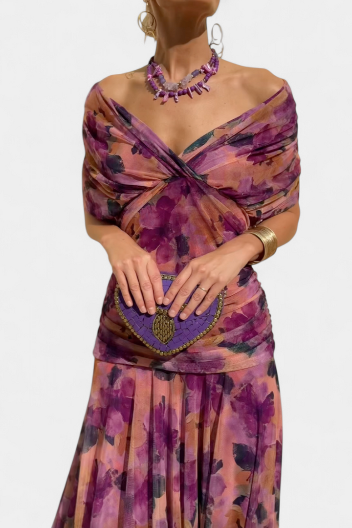 Magda | Vestito lungo floreale