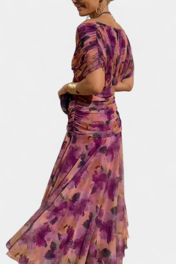 Magda | Vestito lungo floreale