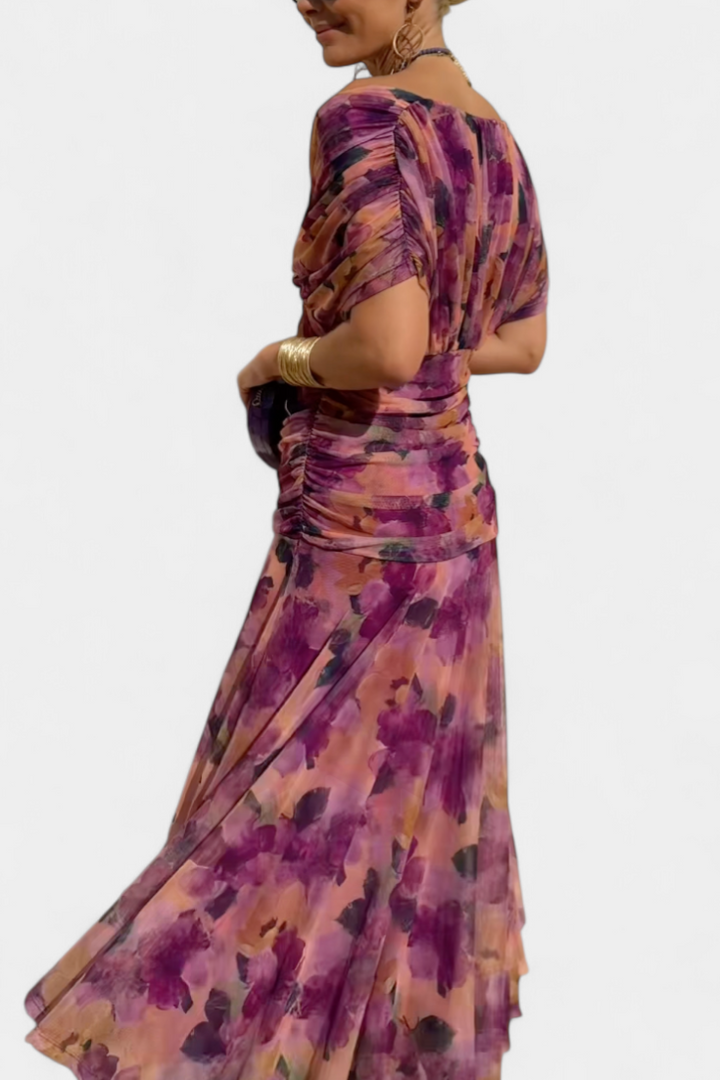 Magda | Vestito lungo floreale