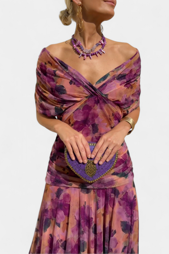 Magda | Vestito lungo floreale