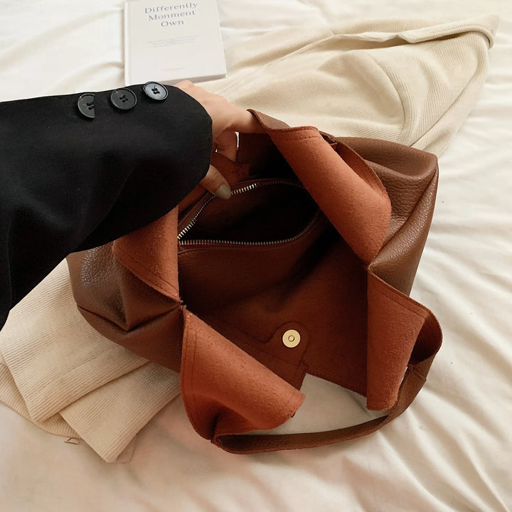 Borsa a tracolla liscia