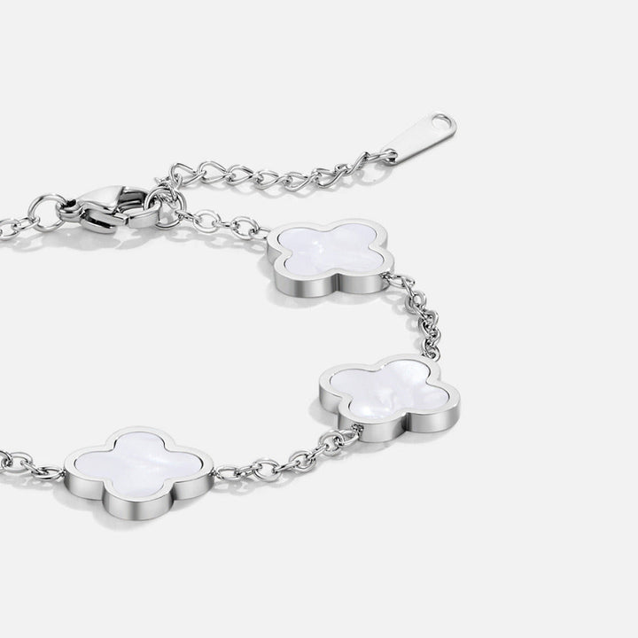 Bracciale argento con quadrifoglio