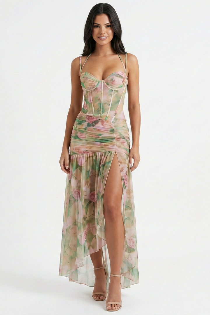 Natalina | Abito maxi floreale