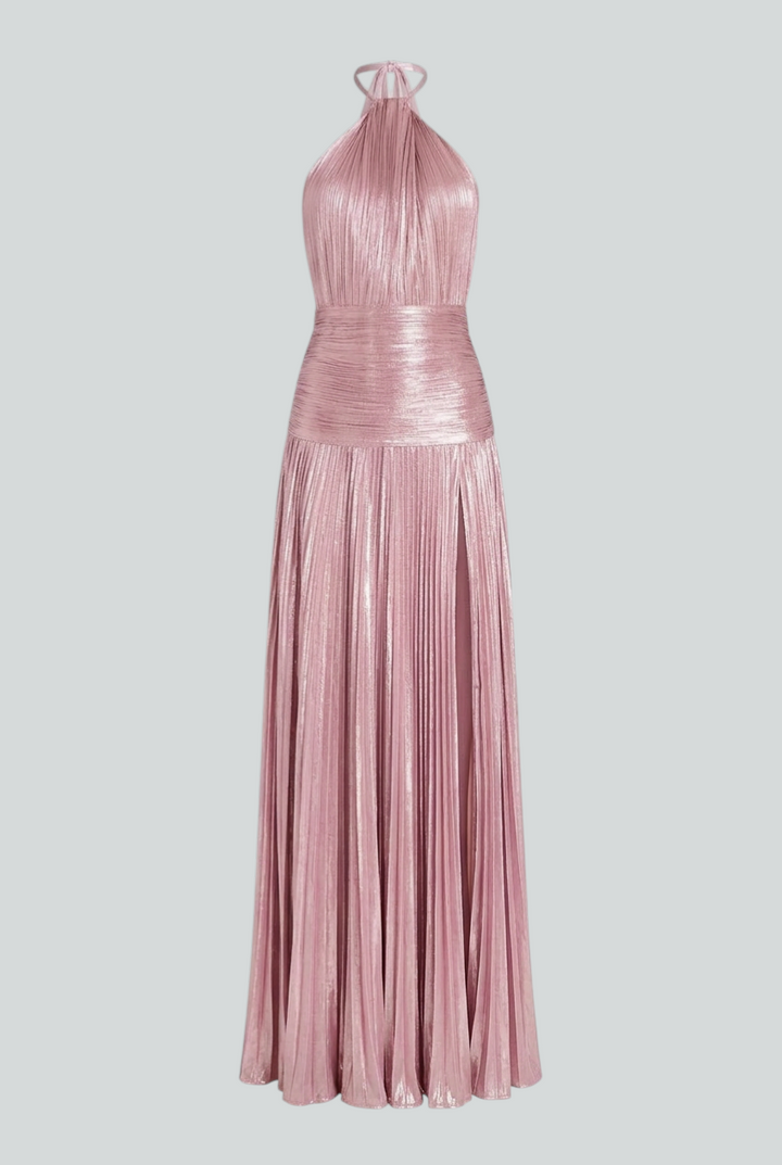 Ivana | Maxi abito rosa lucido
