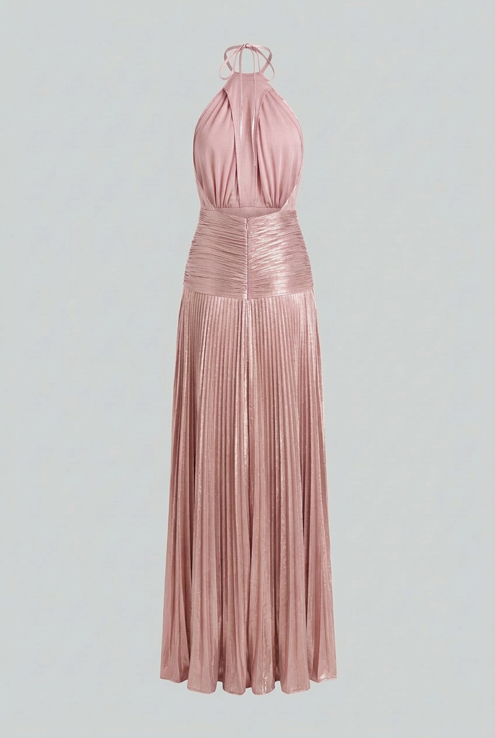 Ivana | Maxi abito rosa lucido
