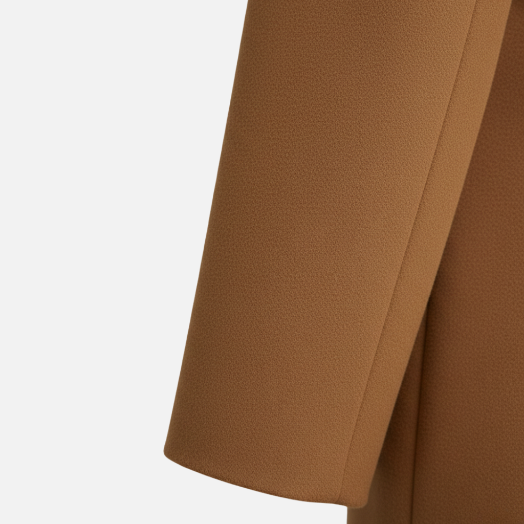 Cappotto lungo elegante con colletto a revers
