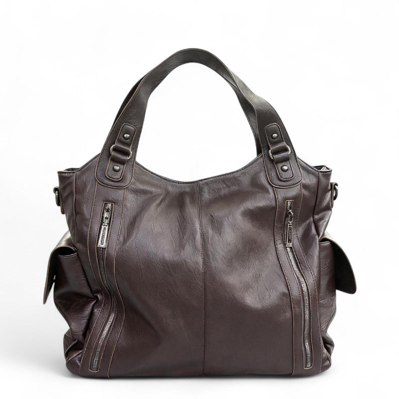 Grande borsa tote con zip
