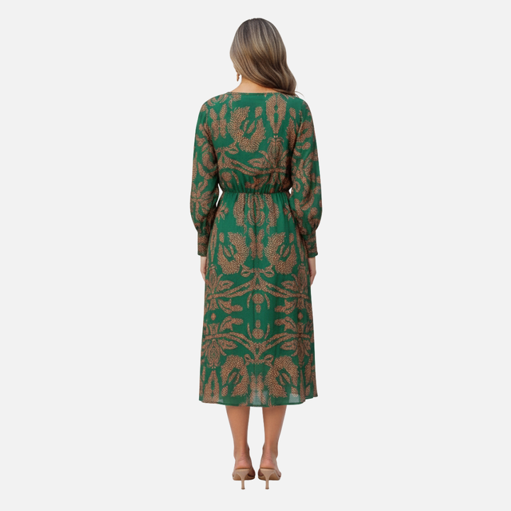 Oľga | Abito maxi boho con maniche lunghe