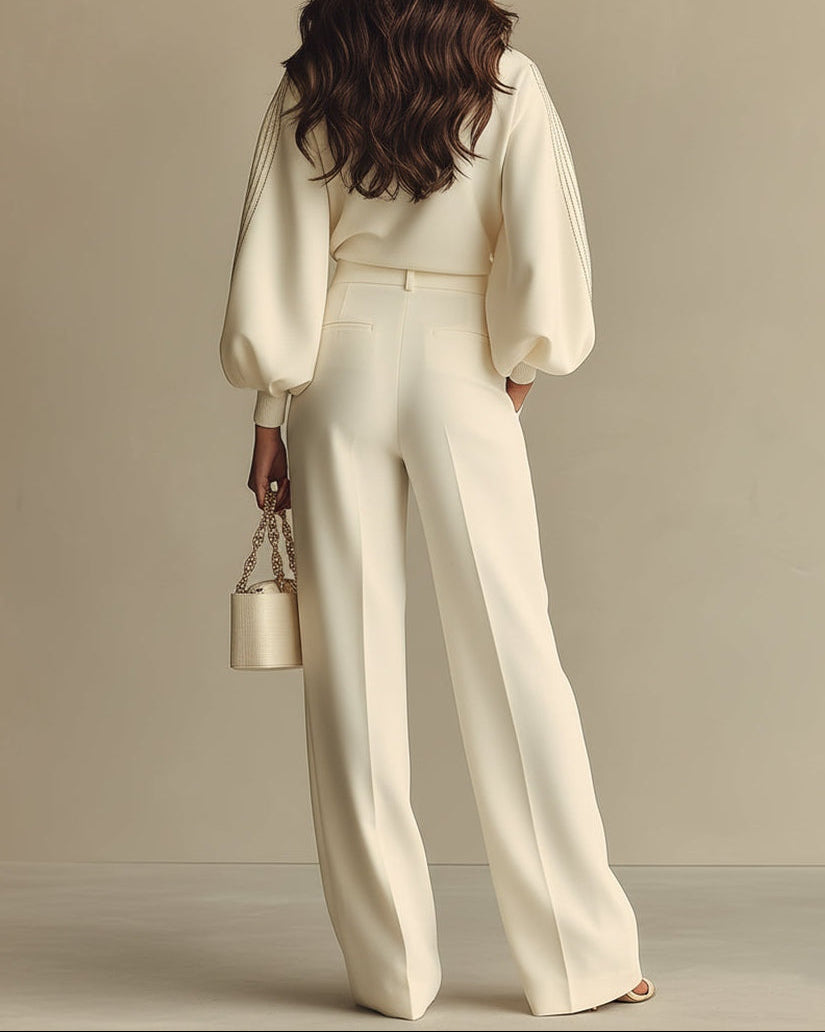 Sára | Completo a costine con pantaloni larghi
