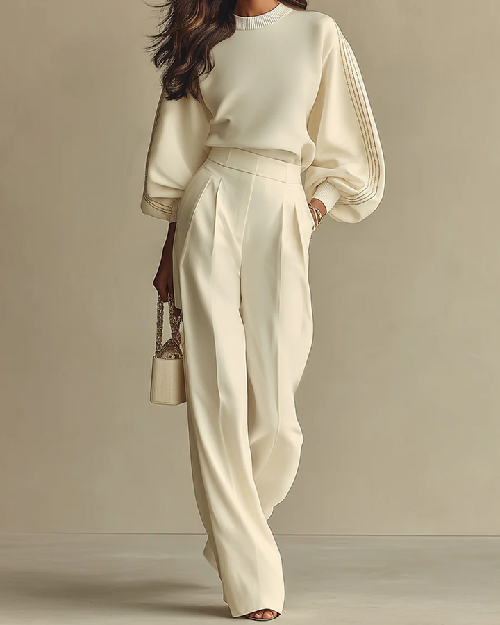 Sára | Completo a costine con pantaloni larghi