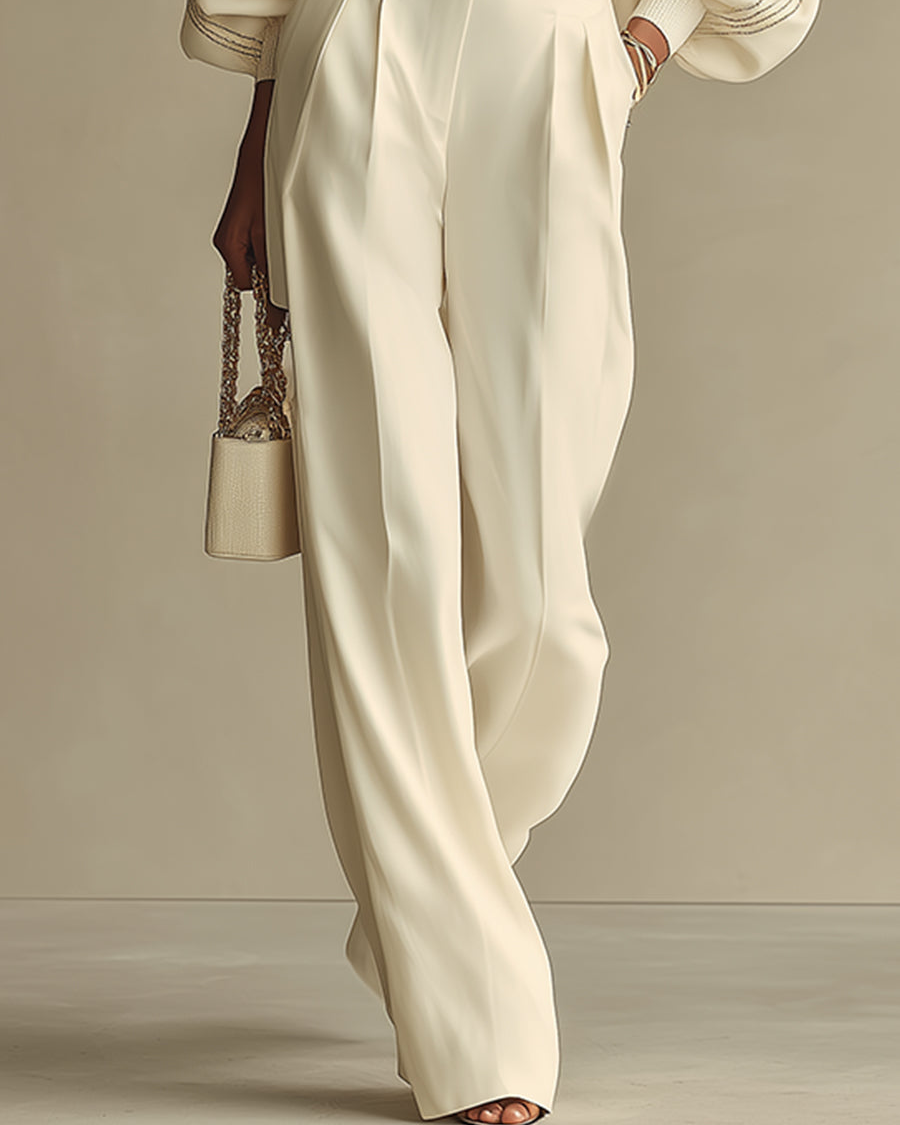 Sára | Completo a costine con pantaloni larghi