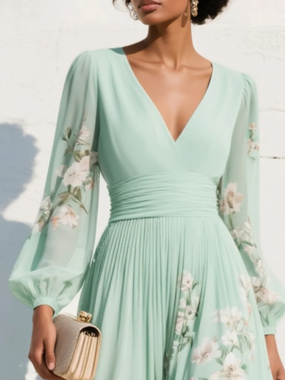 Lucija | Vestito midi verde