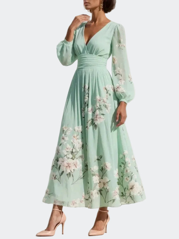 Lucija | Vestito midi verde