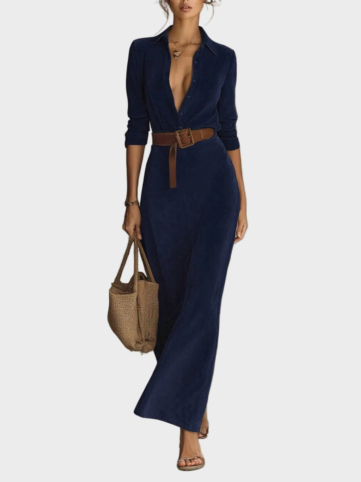 Natalia | Abito maxi in suede