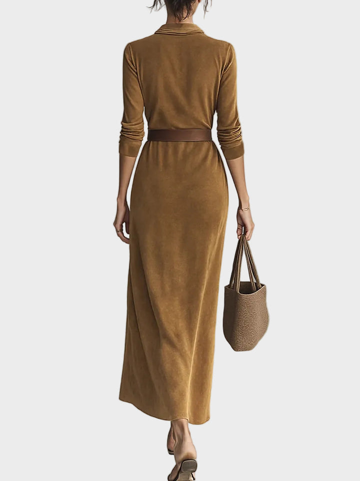 Natalia | Abito maxi in suede