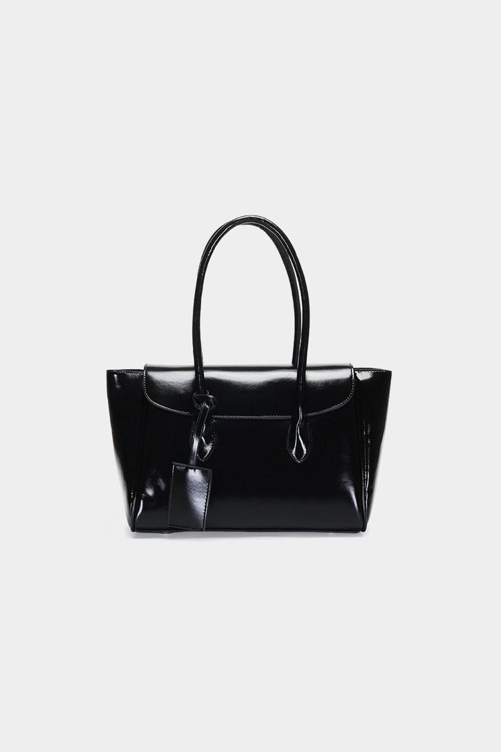 Borsa a spalla in materiale sintetico con zip
