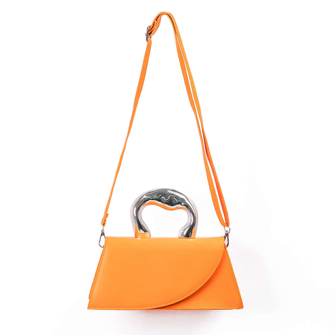 Mini borsa con manico lucido