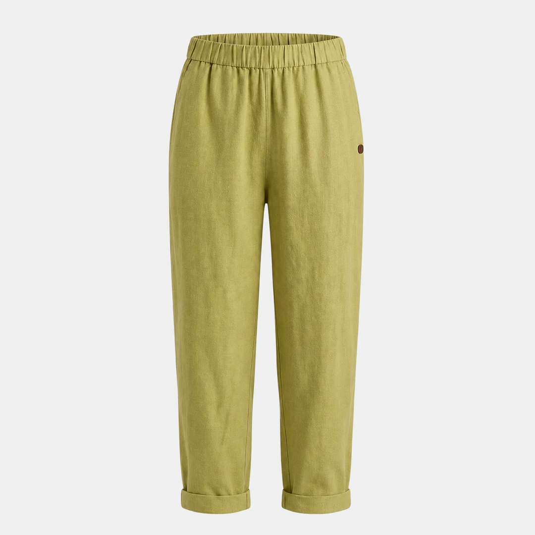 Pantaloni estivi larghi con cintura elastica e aspetto leggero
