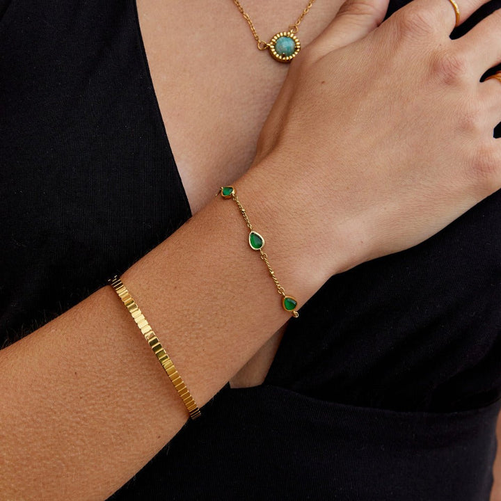 Bracciale Arizona con dettaglio verde