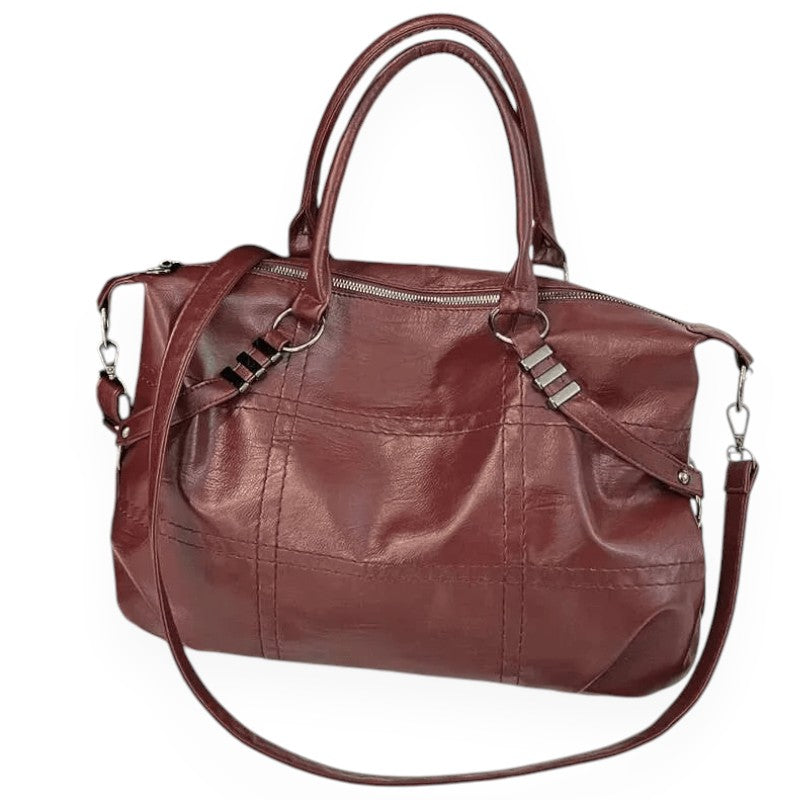Borsa tote vintage liscia