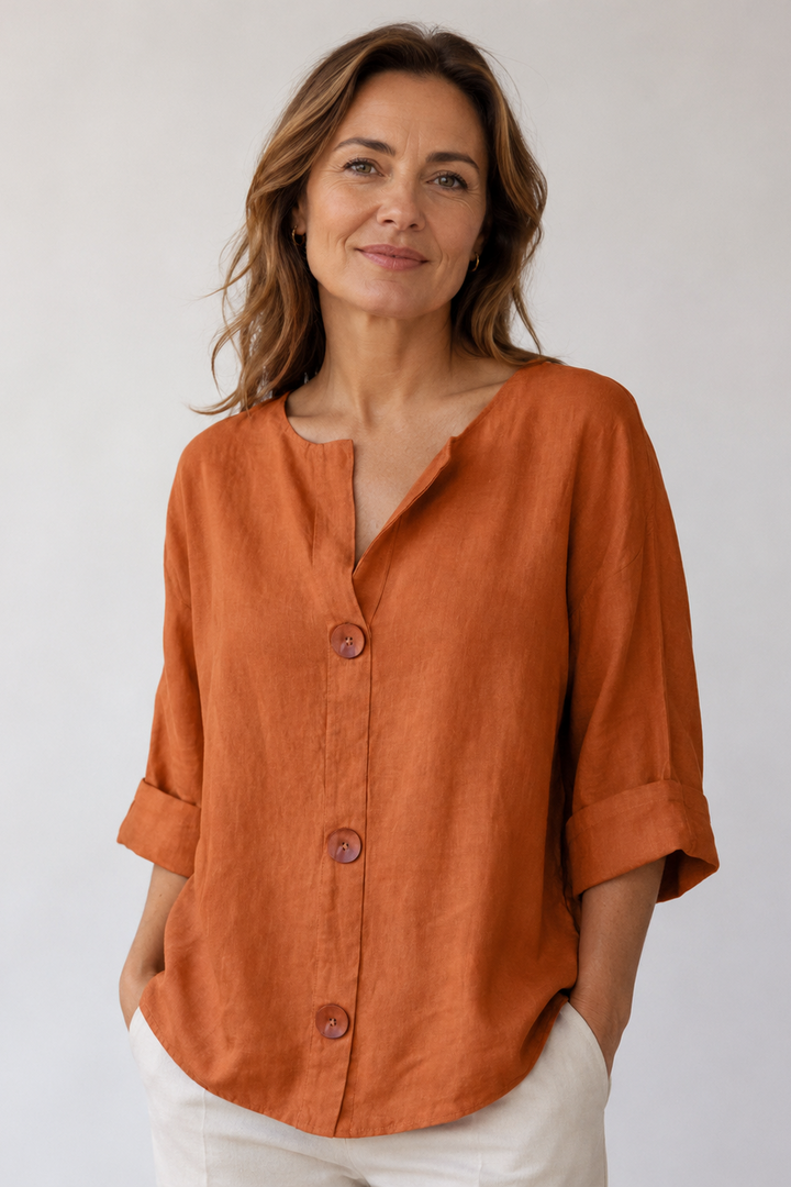 Barbora | Blusa ampia con bottoni