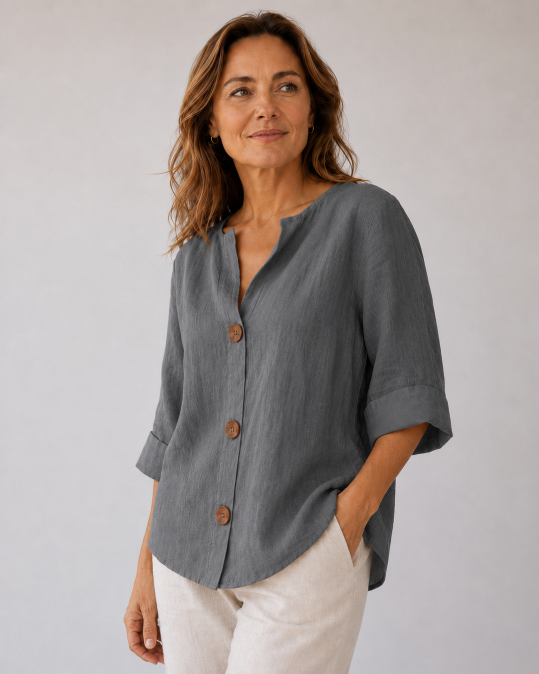 Barbora | Blusa ampia con bottoni