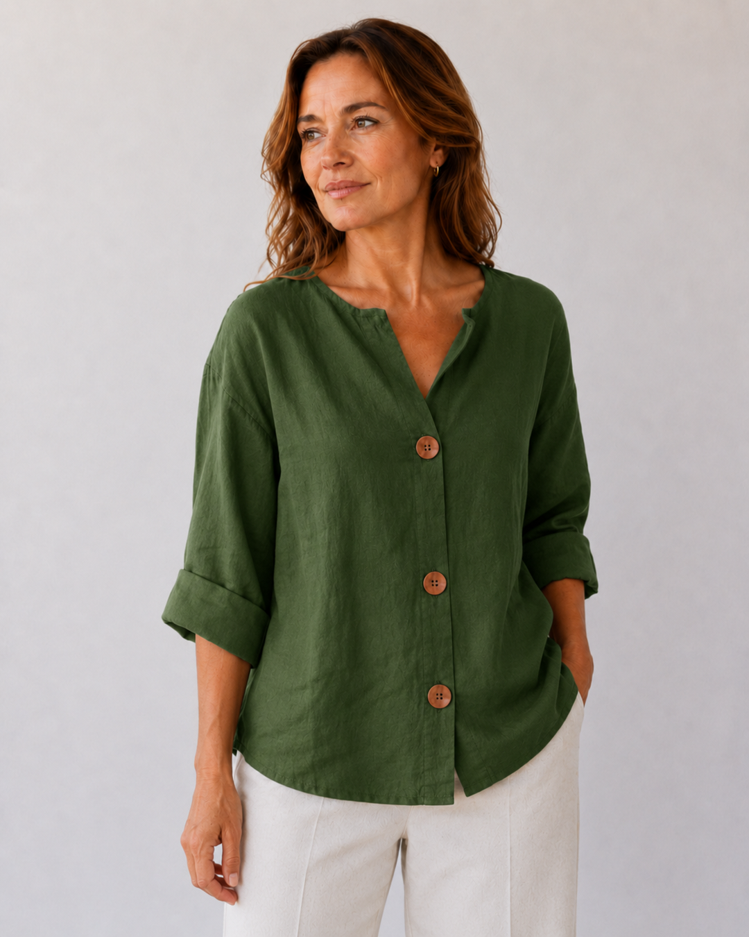 Barbora | Blusa ampia con bottoni