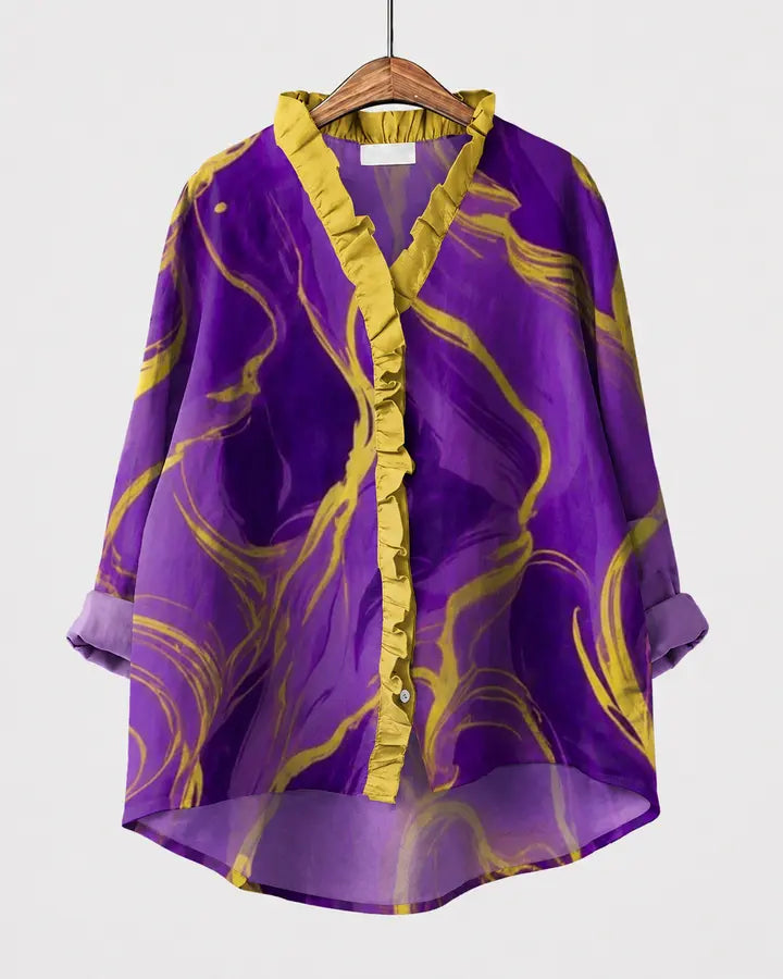 Filoména | Blusa con motivo a spirale