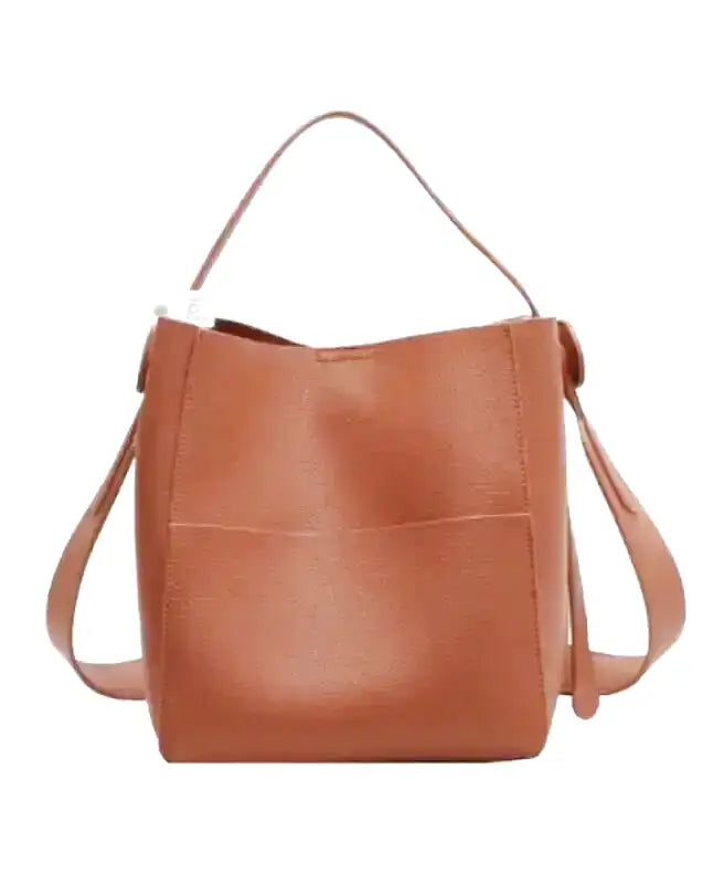 Grande borsa morbida con finitura granulosa