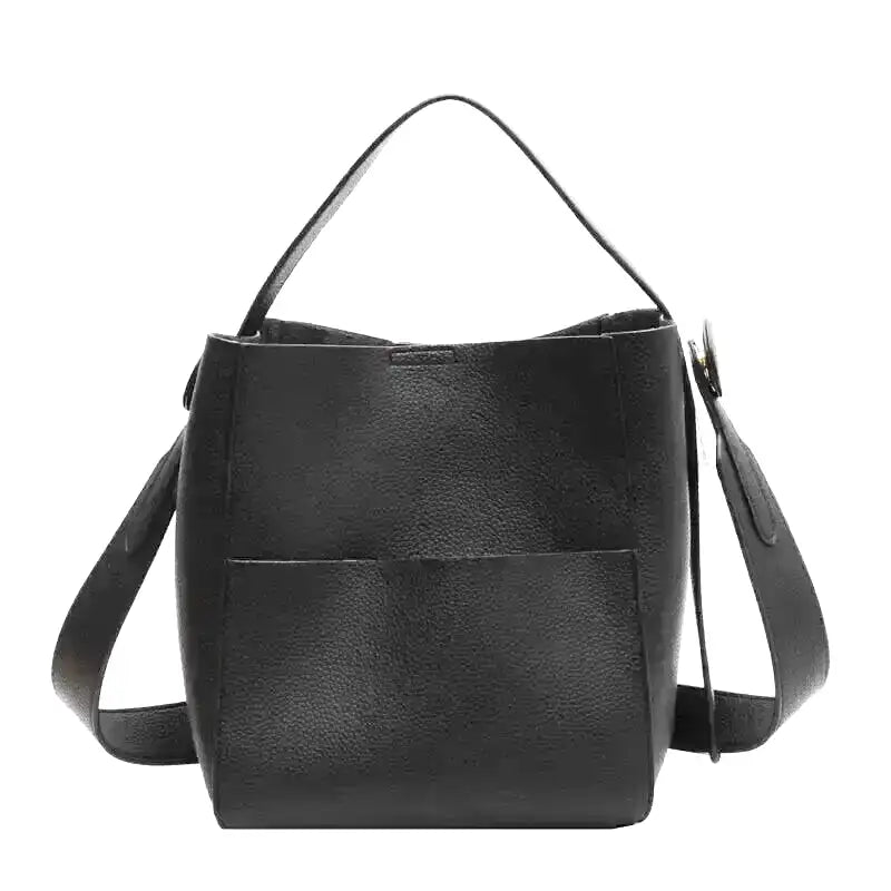 Grande borsa morbida con finitura granulosa