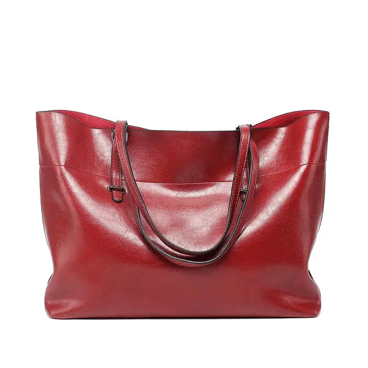 Borsa tote classica con un aspetto liscio