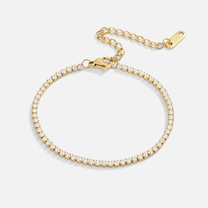 Bracciale da tennis dorato Cordelia