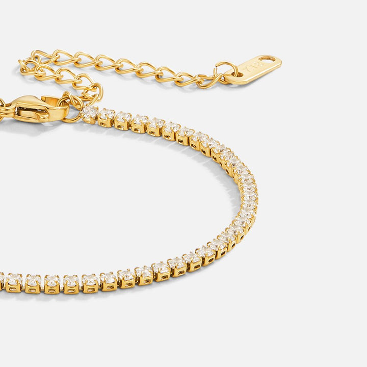 Bracciale da tennis dorato Cordelia
