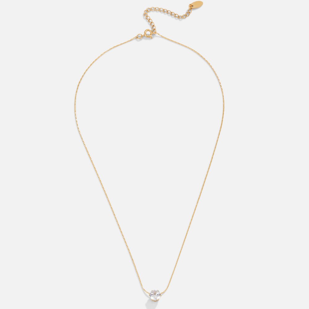 Collana delicata con dettaglio rotondo lucido