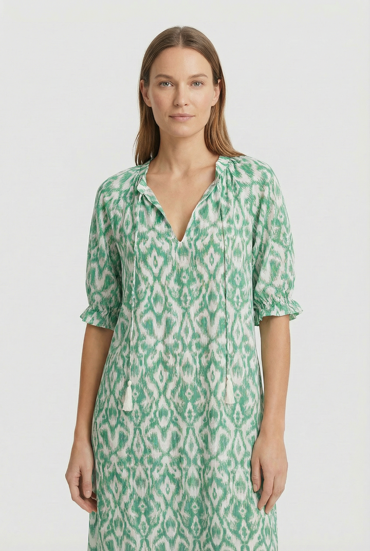 Denisa | Abito maxi floreale con scollatura a V