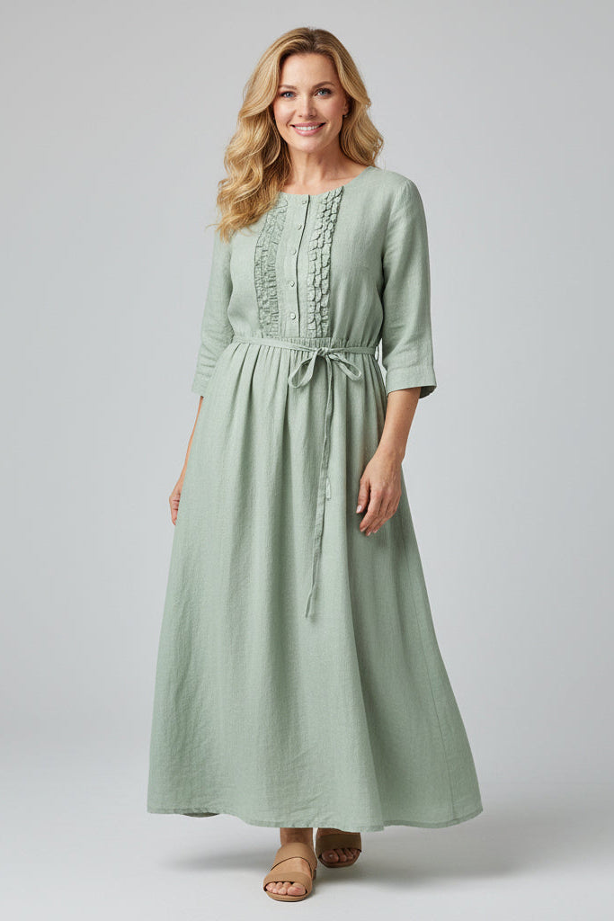Miroslava | Abito maxi floreale avvolgente