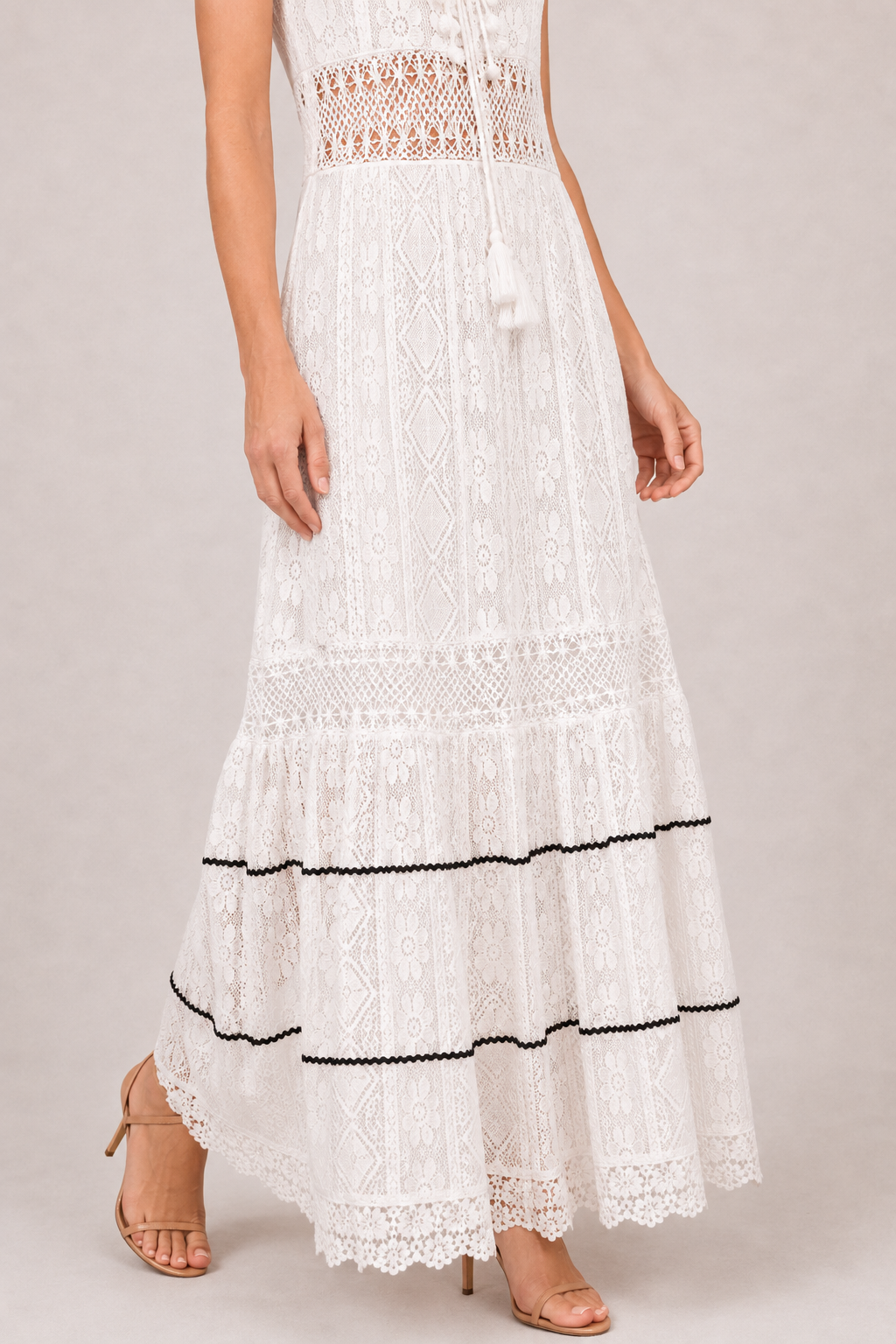 Milica | Abito maxi boho con scollatura a V