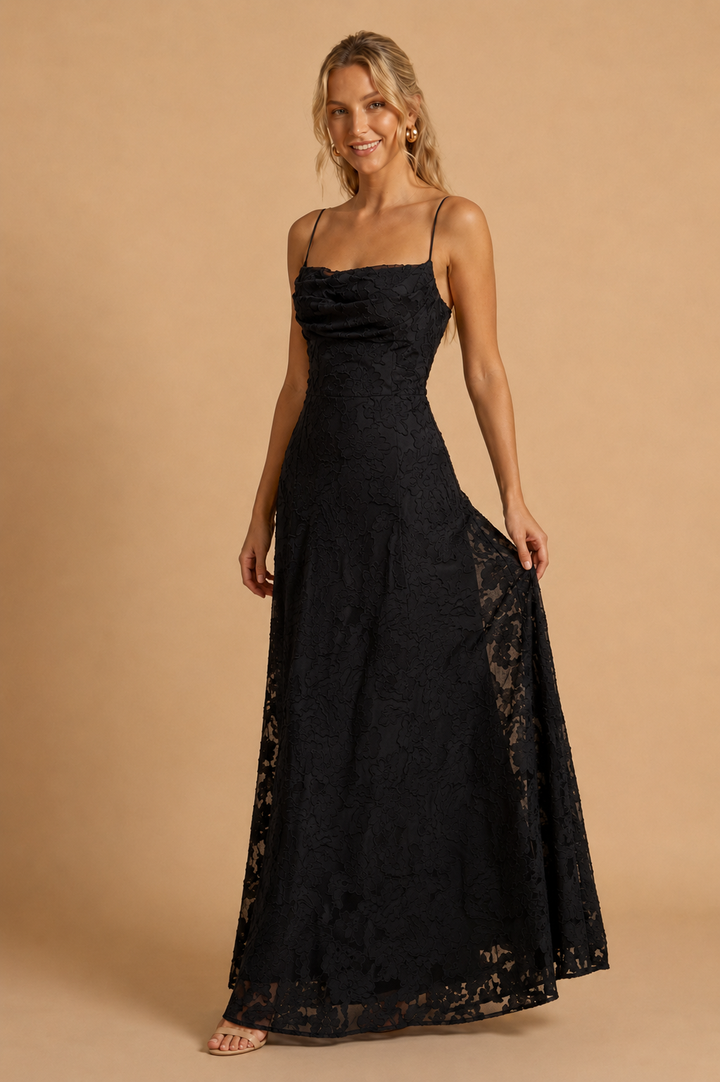 Nora | Abito maxi floreale con corpino aderente