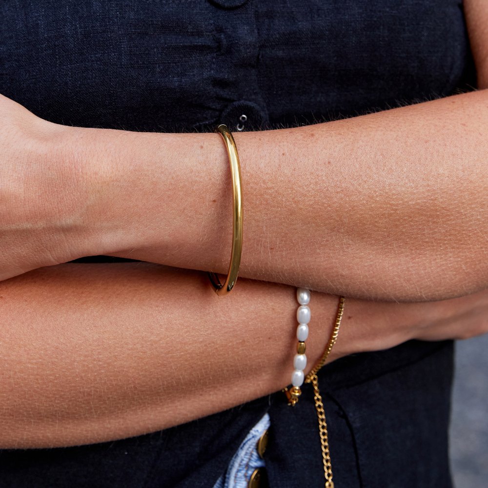 Bracciale rigido dorato Eli