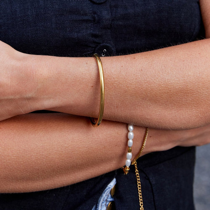 Bracciale rigido dorato Eli