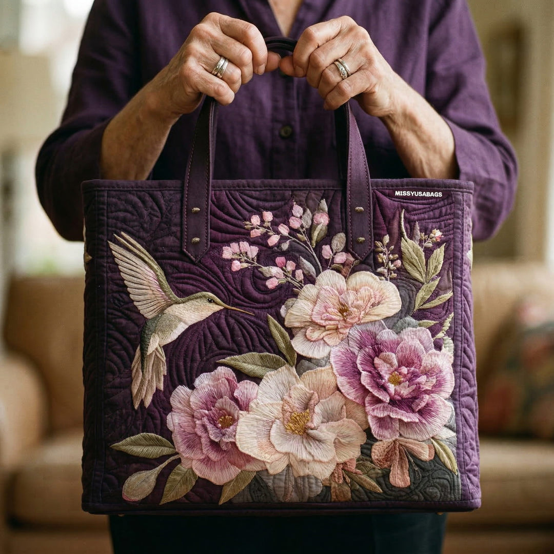 Gilda | Borsa viola trapuntata