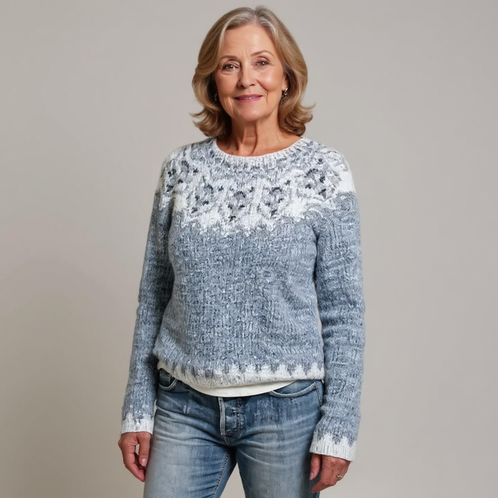 Maglione lavorato a maglia con motivo sulle spalle