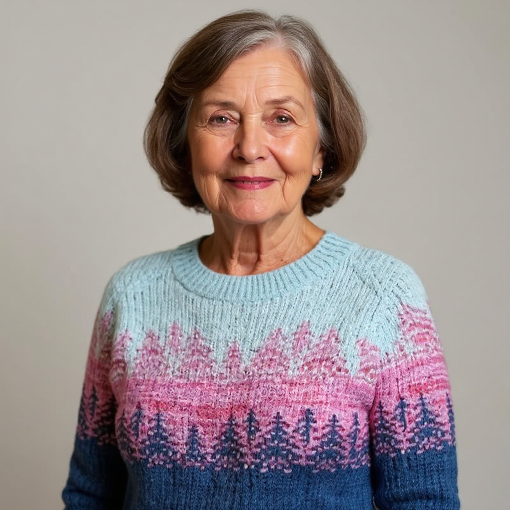 Maglione con effetto ombré in tonalità naturali
