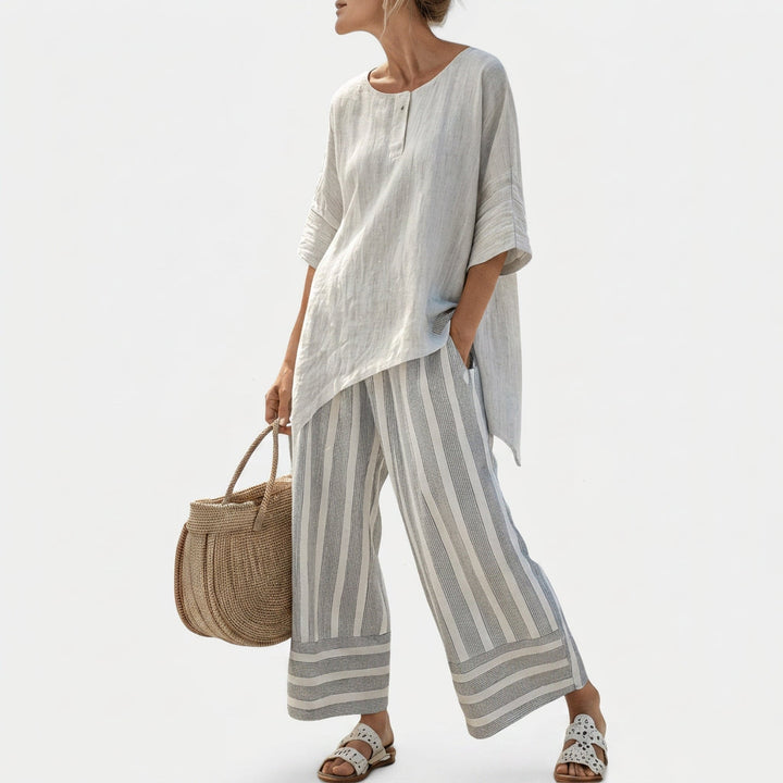 Clarisse | Set blusa asimmetrica