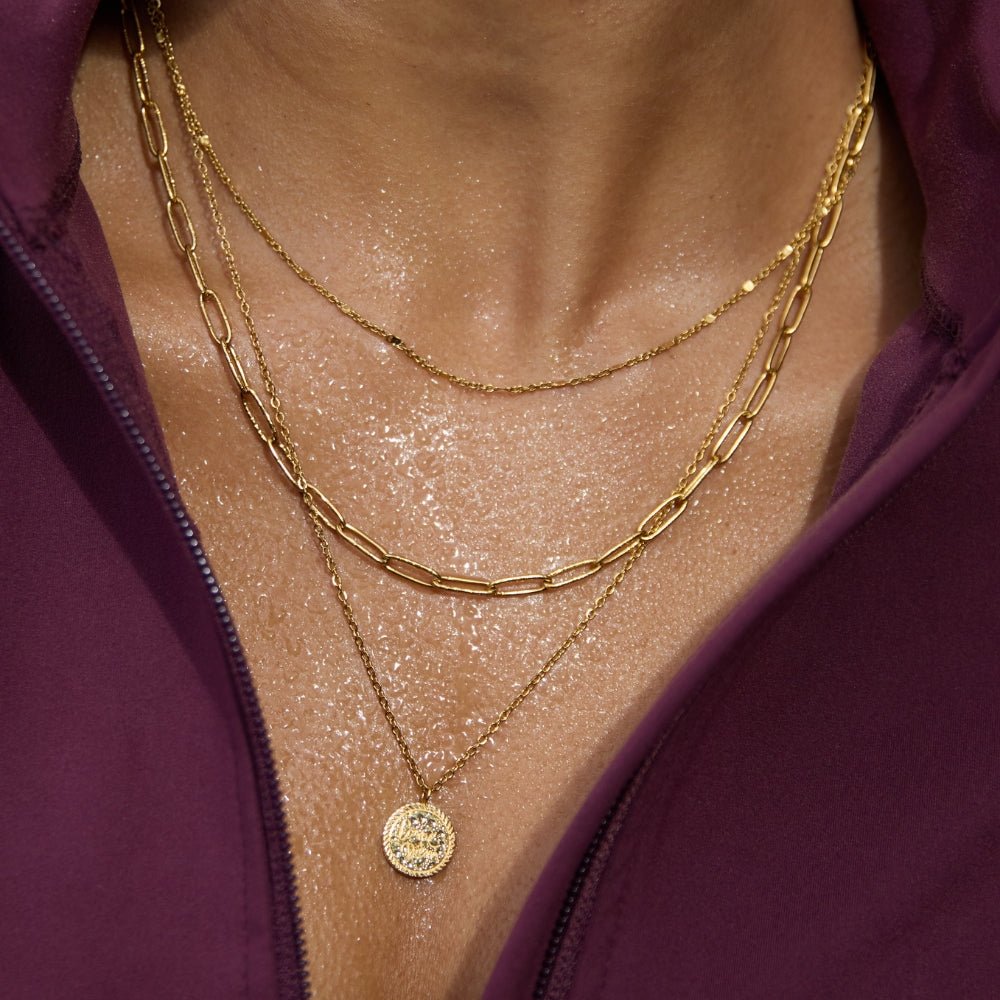 Collana a strati Geya con moneta